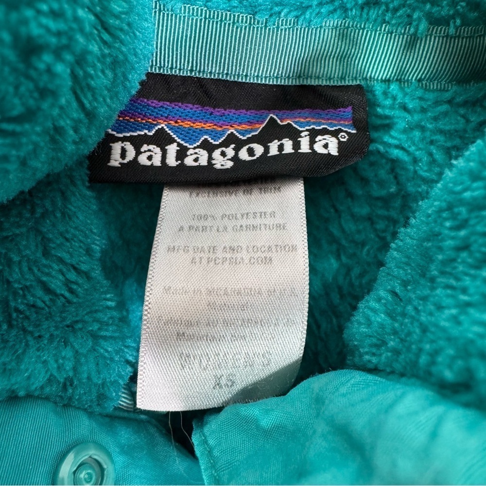 Patagonia Women’s Re-Tool Snap-T Fleece Pullover Aqua Blue Size XS - Picture 7 of 10